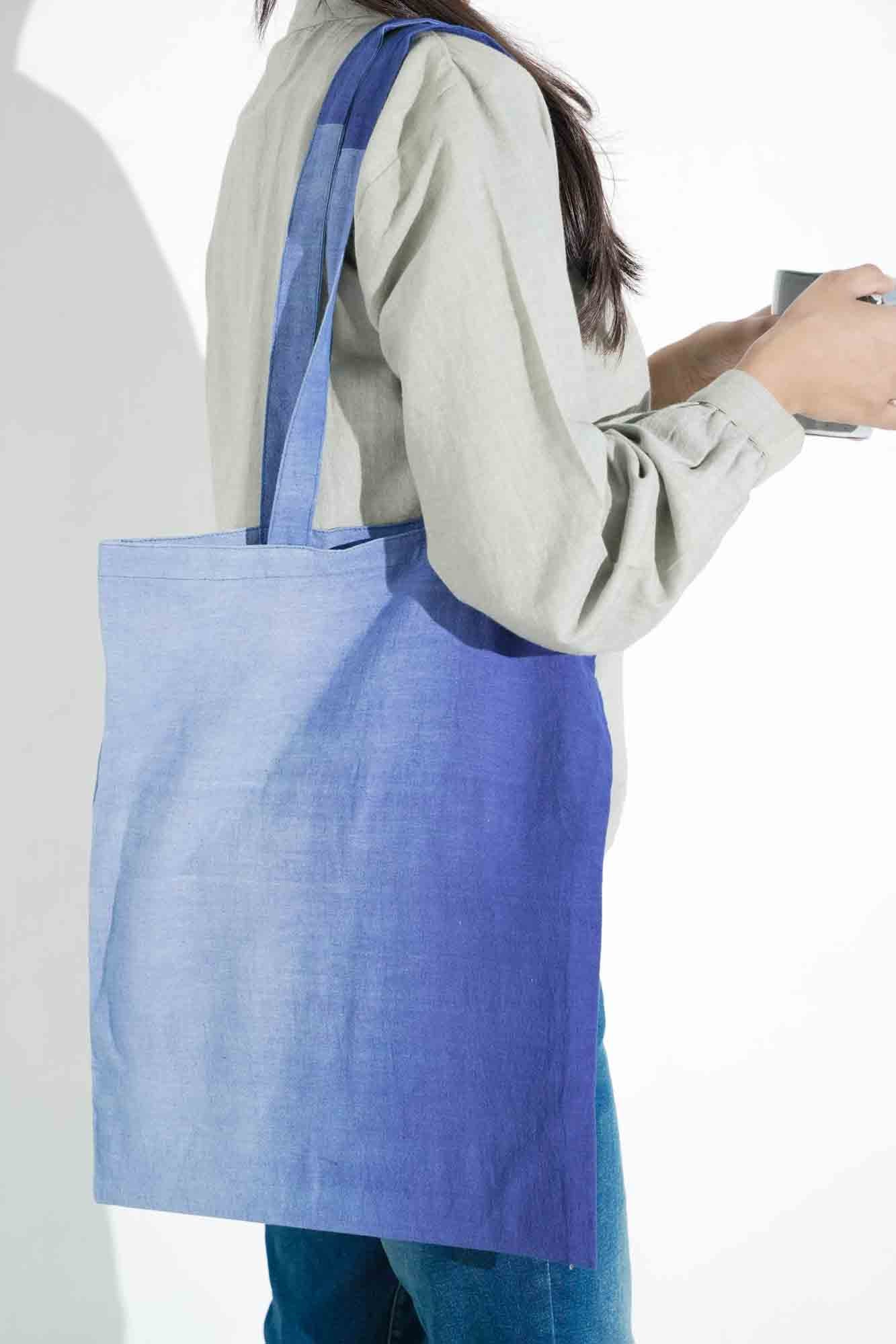 Ocean Mist Blue gradation Tote Bag