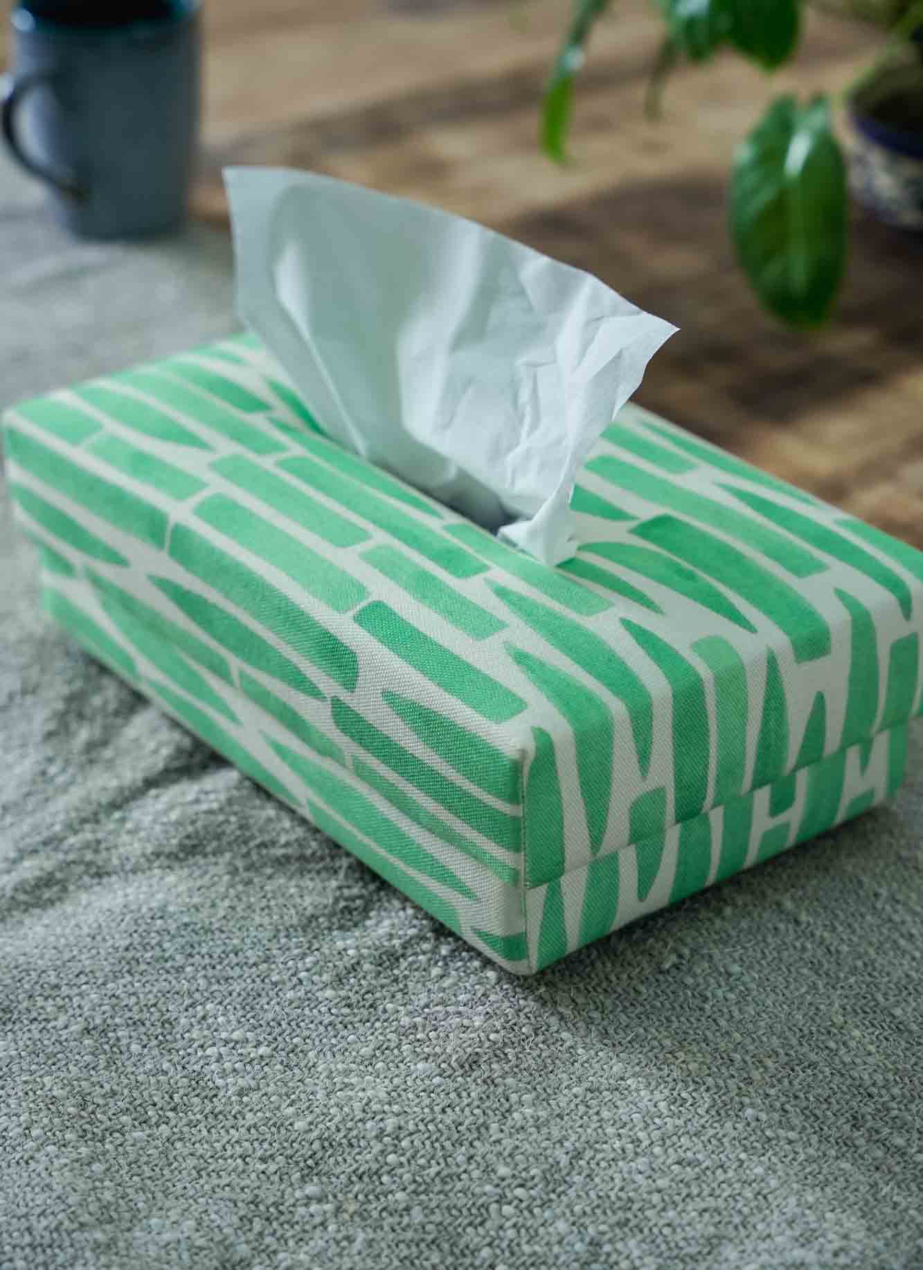 Serenity in Green: Patterned Tissue Box