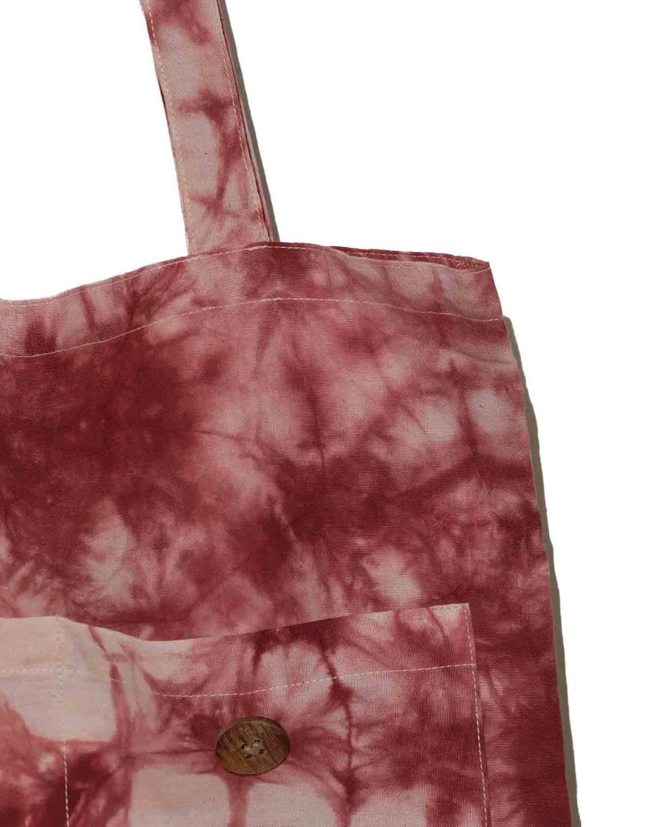 Earthy Elegance Brown Tie-Dye Tote Bag