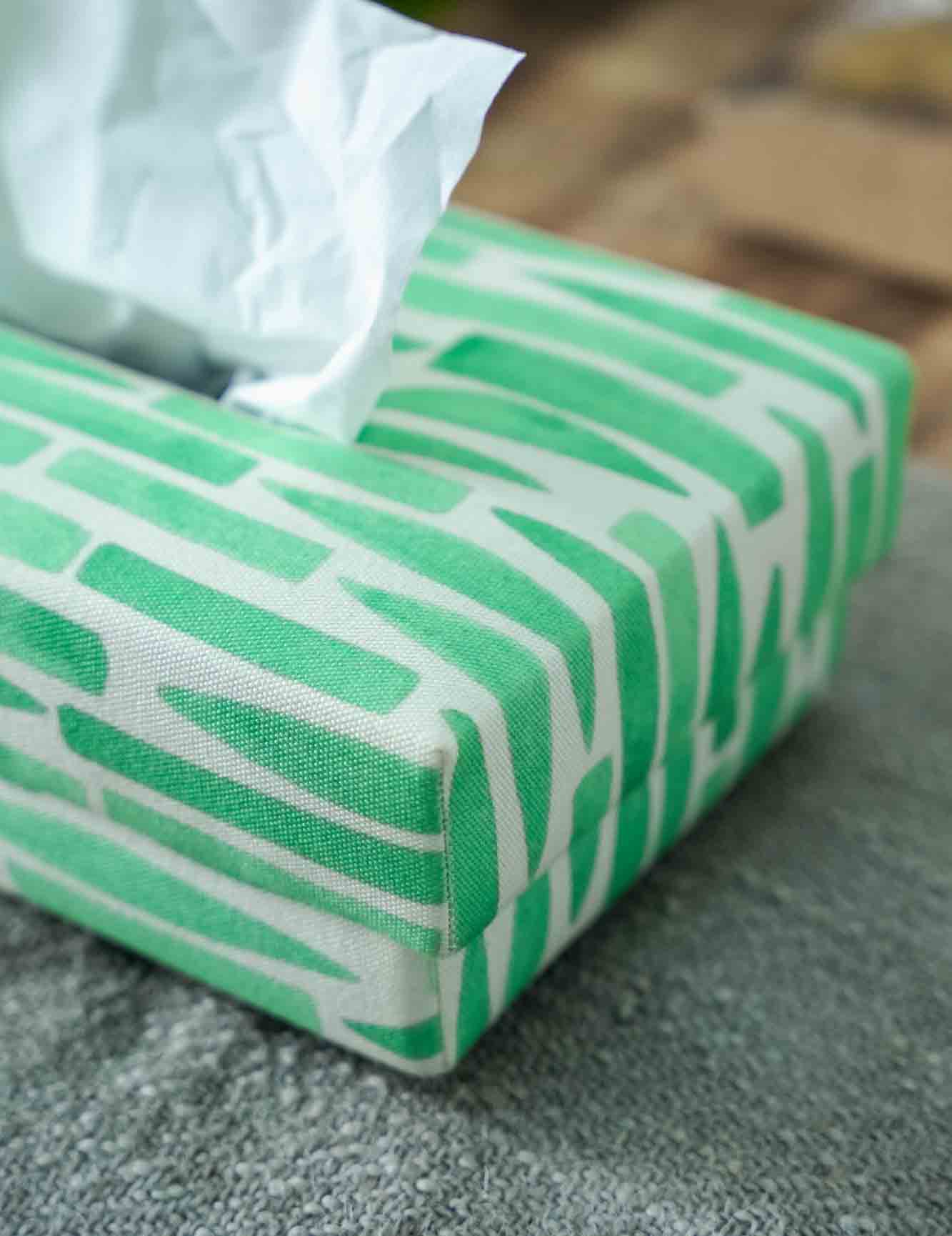 Serenity in Green: Patterned Tissue Box