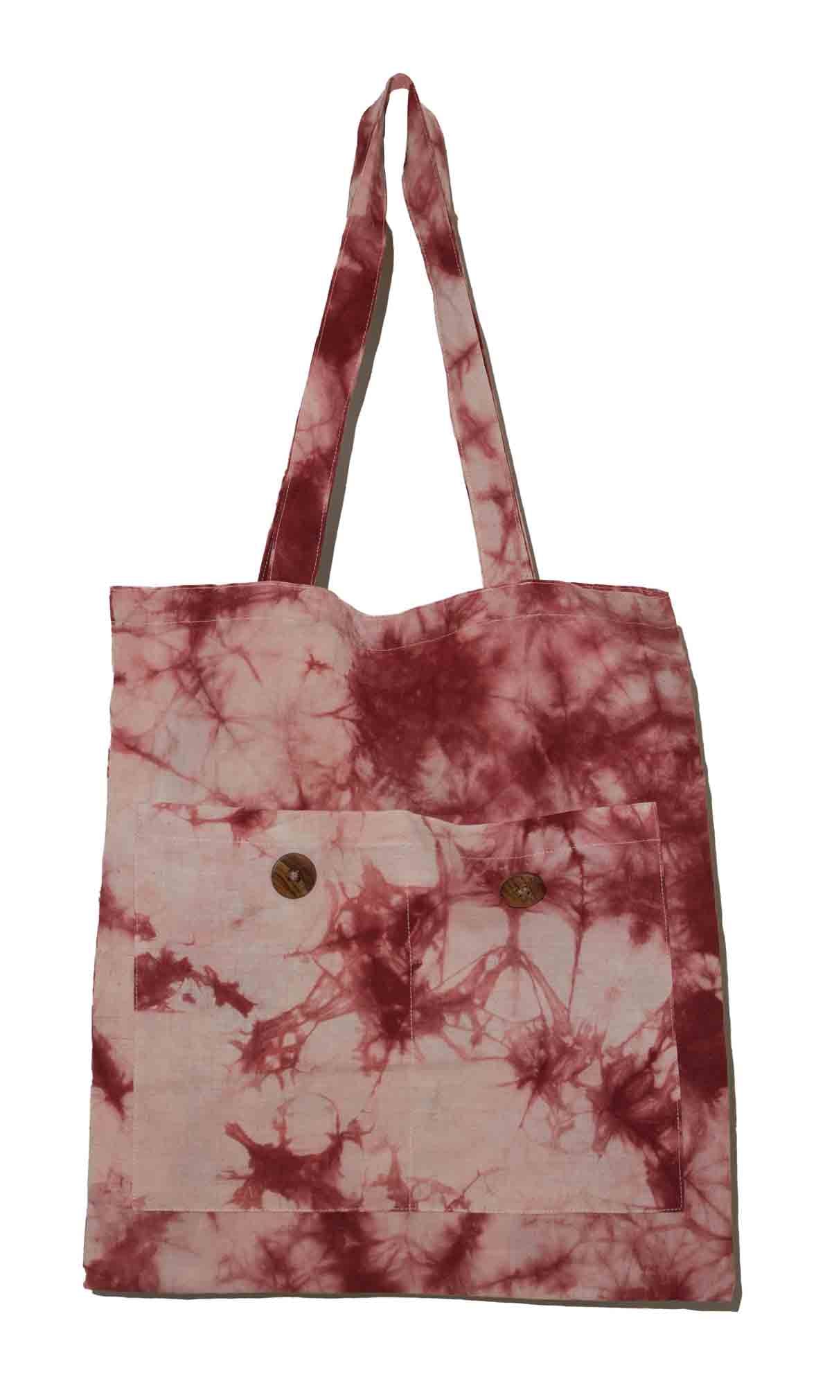 Earthy Elegance Brown Tie-Dye Tote Bag