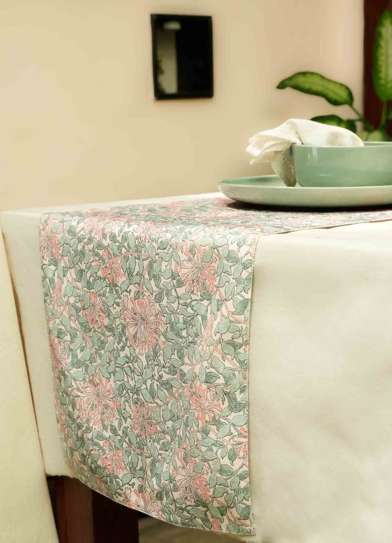 Nature's Palette -  Digital Printed Cotton Table Runner