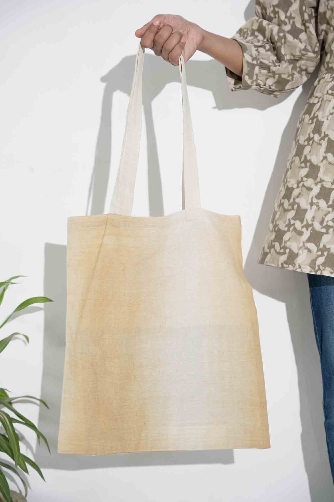 Natural Harmony Brown Tie-Dye Tote Bag