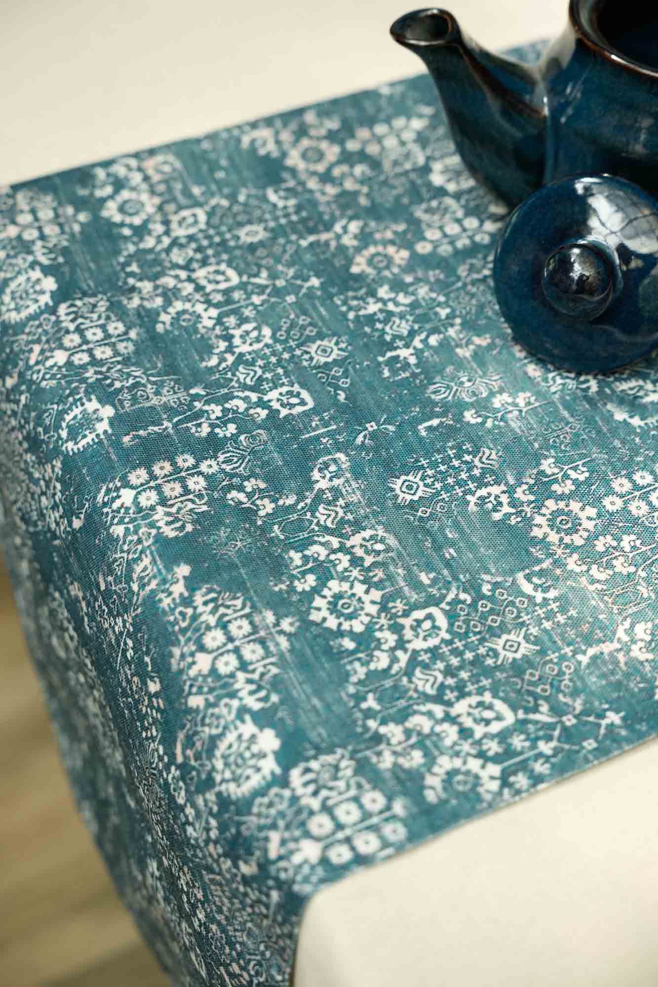 Printed Elegance -  Cotton Table Runner with Digital Design