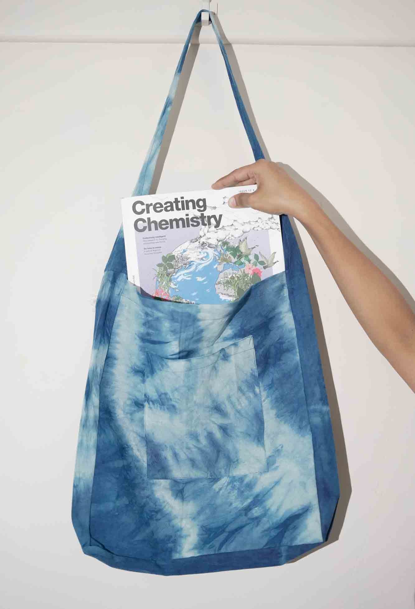 Midnight Blues Tie-Dye Tote Bag